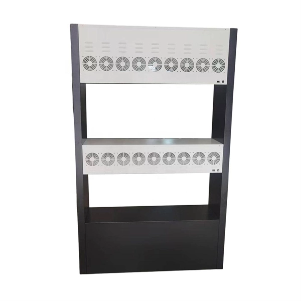 Cable tray secures network cables into the server rack